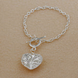 Luminous Silver 3-D Heart Glow Bracelets (3 Colors Available)