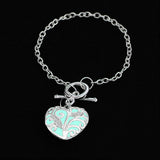 Luminous Silver 3-D Heart Glow Bracelets (3 Colors Available)