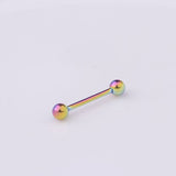 Stainless Steel Barbell Tongue Rings (4 Colors + 2 Sizes Available)