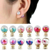 Double-Sided Glass Ball Stud Earrings (6 Styles Available)