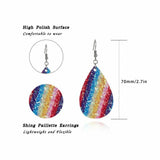 Sparkle Leaf Leatherette Earrings