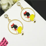 Baby Snow White in Hoop Earrings