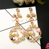 Fairytale- Alice In Wonderland Clock Earrings