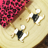 "Alice in Wonderland" White Rabbit with Clock Earrings