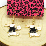 "Alice in Wonderland" White Rabbit with Clock Earrings