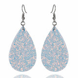 Sparkle Waterdrop Leatherette Earrings