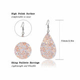 Sparkle Waterdrop Leatherette Earrings