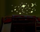 Luminous Solar System Galaxy Glow In The Dark Wall Decals