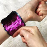 Reversible Sequin 2-way Cuff Bracelets (3 Color Patterns Available)