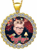 "A Christmas Story" Rhinestone Cabochon Necklace