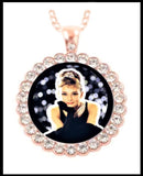 "BREAKFAST AT TIFFANY'S" Cinematic Rhinestone Cabochon Necklace