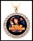 "PULP FICTION" Cinematic Rhinestone Cabochon Necklace