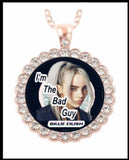 "BILLIE EILISH" (I'm The Bad Guy) Rhinestone Cabochon Necklace