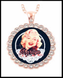 MARILYN MONROE Rhinestone Cabochon Necklace