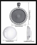 "The Beatles" Rhinestone Cabochon Necklace