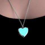 Luminous Glow Heart Photo Locket Necklace