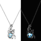 Ariel Luminous Glowing Mermaid Necklace (3 Colors Available)
