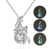 Ariel Luminous Glowing Mermaid Necklace (3 Colors Available)