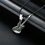 Stainless Steel Electric Guitar Necklace (2 Colors Available)