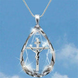 Religious Crucifix Crystal Necklace (3 Styles Available)
