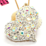 White Crystal Rhinestone Sparkle Necklace