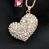 White Crystal Rhinestone Sparkle Necklace