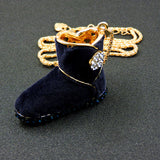 Rhinestone Accented "UGG" Boot Pendant Necklace (3 Colors Available)