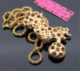 Pink Rhinestone Motorcycle Necklace