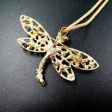 2-Way Colorful Flower Dragonfly Necklace