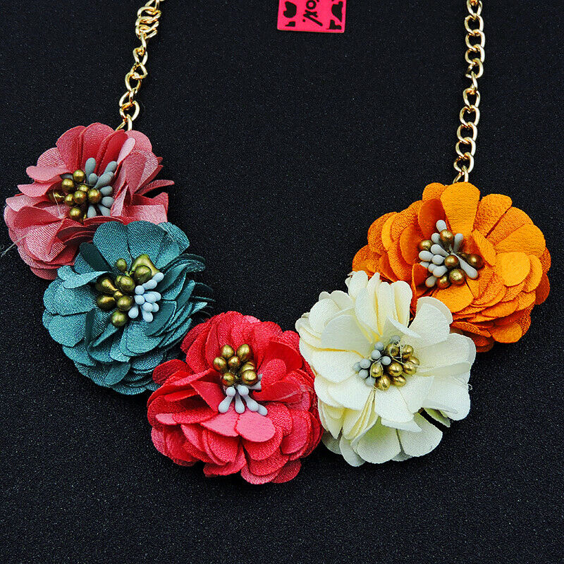 Fabric Flower Necklace 2024 epicamlv