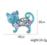 Rhinestone Flower 2-Way Kitten Necklace (2 Colors Available)