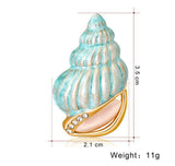 Mint Green Conch Seashell Necklace