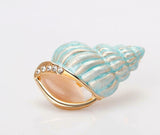 Mint Green Conch Seashell Necklace