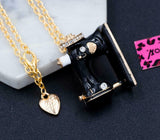 Retro Sewing Machine Necklace