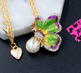 Pearl Pollen Butterfly Necklace