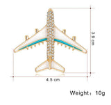 2-way Rhinestone Airplane Necklace