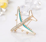 2-way Rhinestone Airplane Necklace