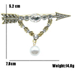 2-Way Crystal Bow N Arrow Necklace