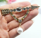 2-Way Crystal Bow N Arrow Necklace