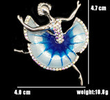 Blue Dress Ballet Dancer Necklace