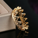 18k Yellow Gold Plated Crown Ring