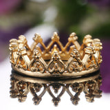 18k Yellow Gold Plated Crown Ring