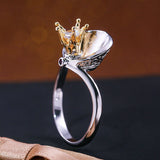 Two-Tone Royal Crown + Cape Ring