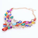 Colorful Crystal Double Swan Elegant Jewelry Set