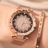 Dazzling Rhinestone Adjustable Mesh Strap Watch (2 Colors Available)