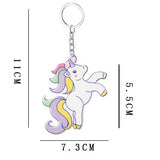 White Rainbow Acrylic Unicorn Keychains (2 Styles Available)