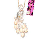 Large Opal pearl Peacock necklace pic1