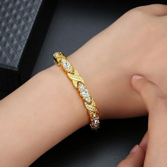 Elegant 18k Gold Plated Zircon Bracelet