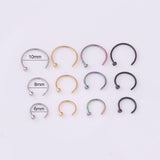 Stainless Hoop Nose Rings (4 Colors +3 Sizes Available)