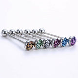 Stainless Cheetah Barbell Tongue Rings (6 colors available)